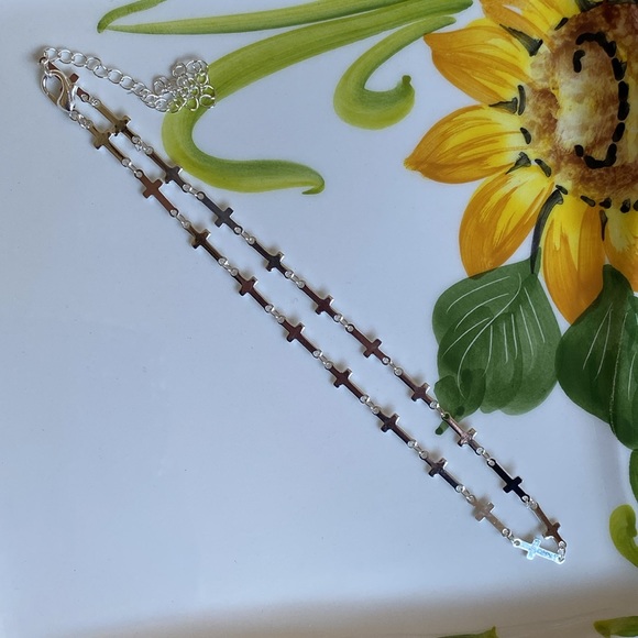 Sideways Cross Necklace - Picture 7 of 8